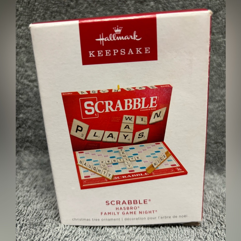 Scrabble Hallmark Keepsake Ornament Dated 2022 New! …With Minor Box Damage!!